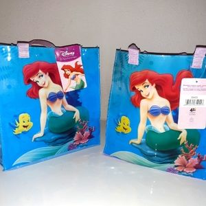 Set of 2 Disney little mermaid tote bags
